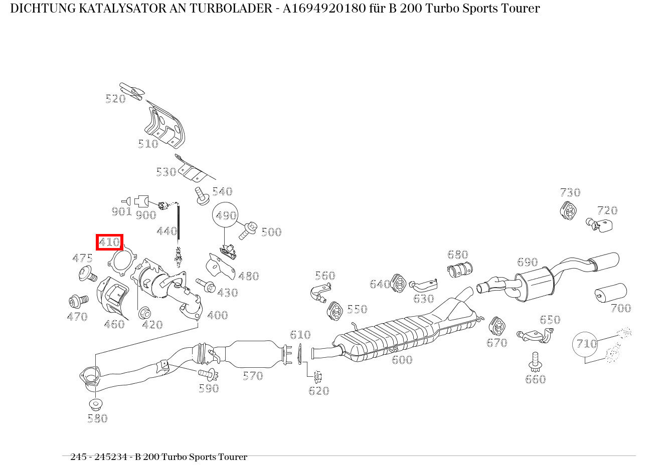 ABDICHTUNG KATALYSATOR AN TURBOLADER B 200 Turbo Sports Tourer 245 ABDICHTUNG KATALYSATOR AN TURBOLADER B 200 Turbo Sports Tourer 245