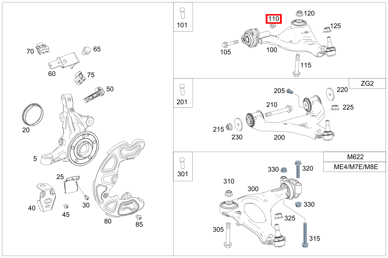 Mutter Dreiecklenker an Achsträger; M12X1.5 Vito Kastenwagen 116 BlueTEC K 201 Mutter Dreiecklenker an Achsträger; M12X1.5 Vito Kastenwagen 116 BlueTEC K 201