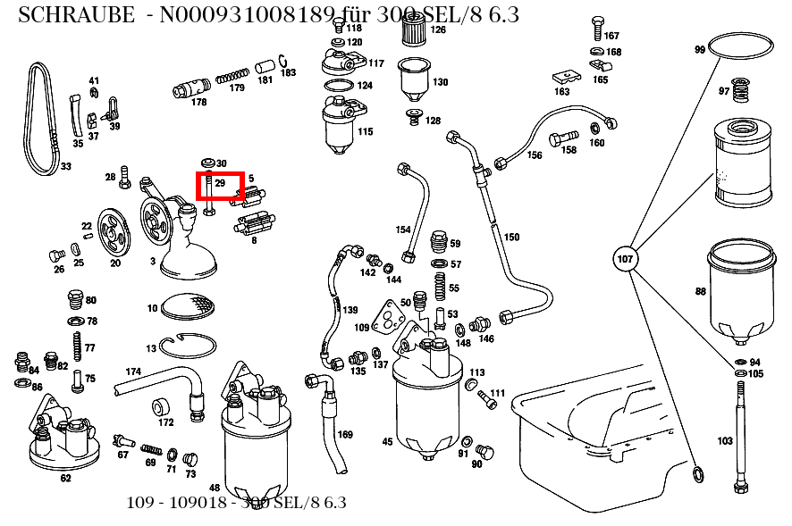 Schraube 300 SEL/8 6.3 109 Schraube 300 SEL/8 6.3 109