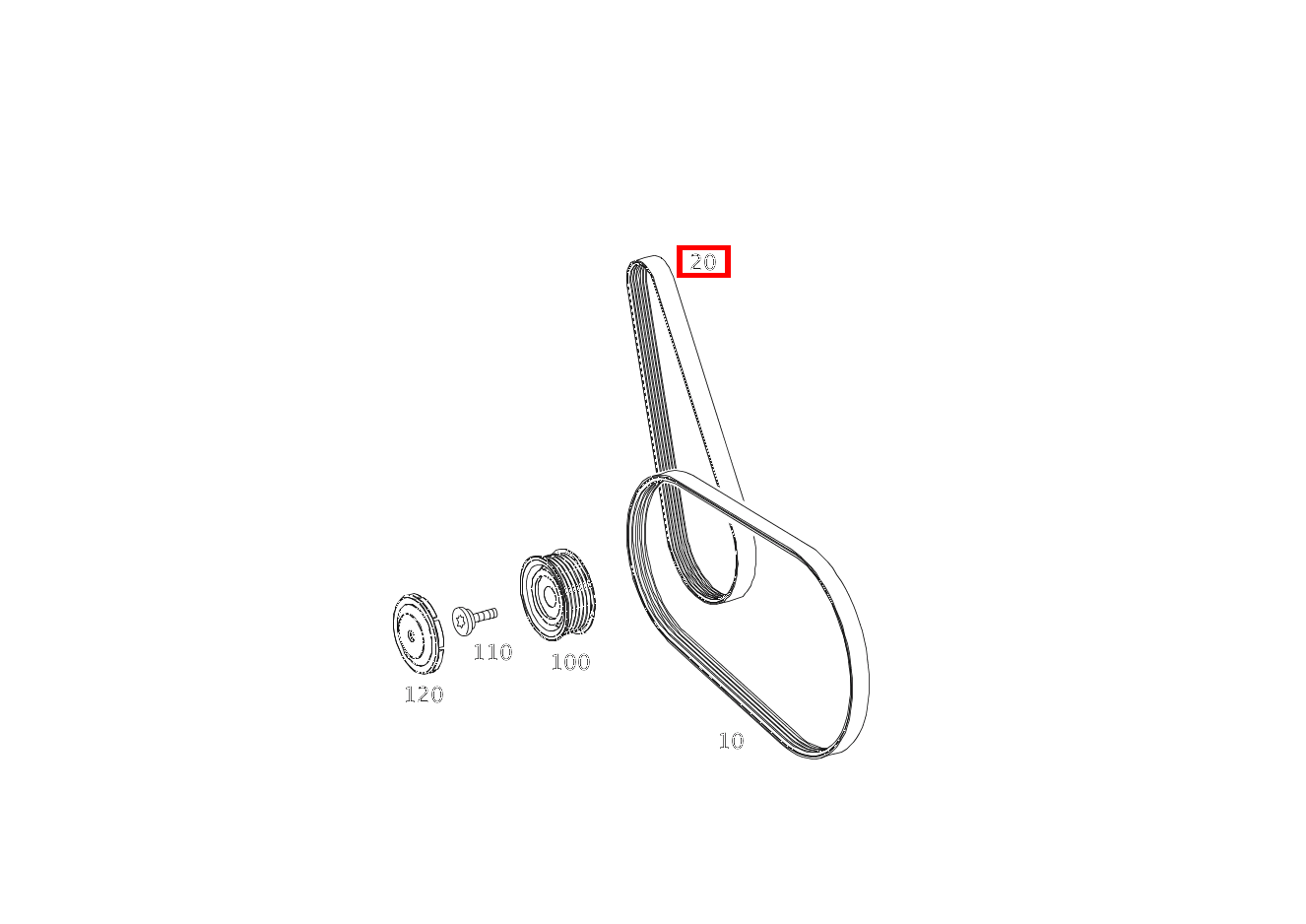 Keilriemen AN KOMPRESSOR; 28.45 X 1289 CLS 55 AMG 219