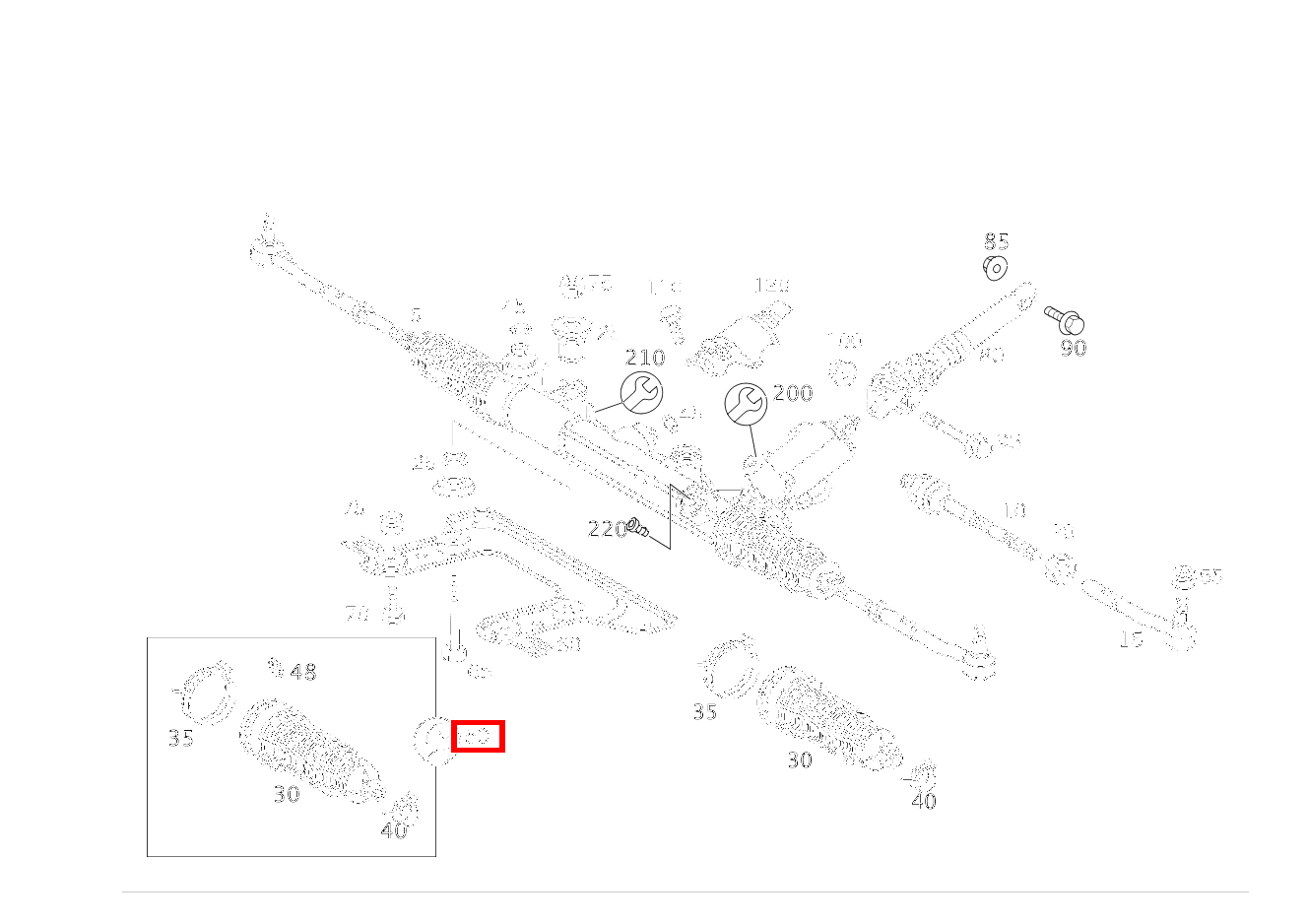Reparatursatz ZAHNSTANGENLENKUNG CL 65 AMG Coupé 215 Reparatursatz ZAHNSTANGENLENKUNG CL 65 AMG Coupé 215