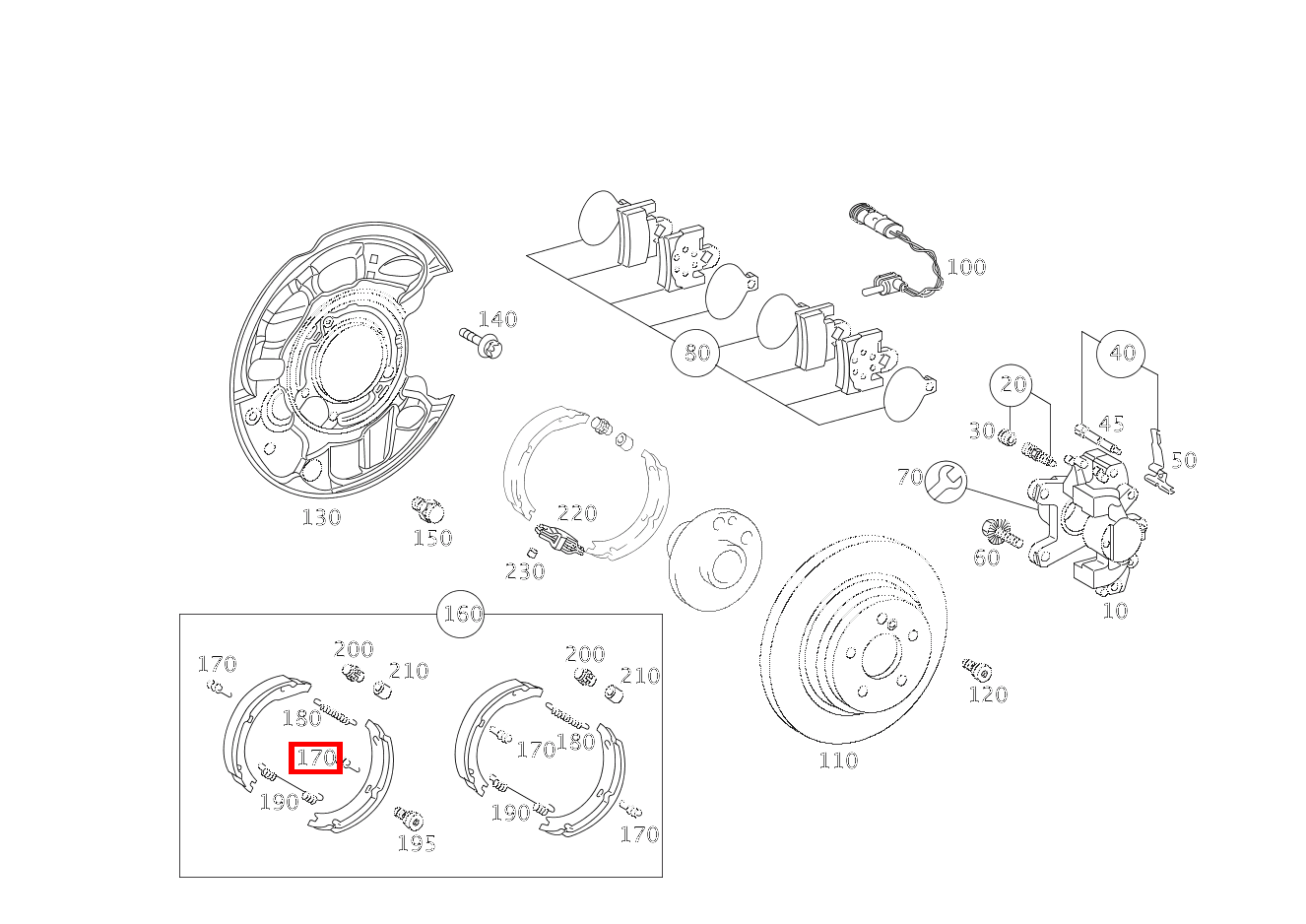 Zugfeder BREMSBACKE AN ABDECKBLECH SLK 55 AMG Roadster 171 Zugfeder BREMSBACKE AN ABDECKBLECH SLK 55 AMG Roadster 171