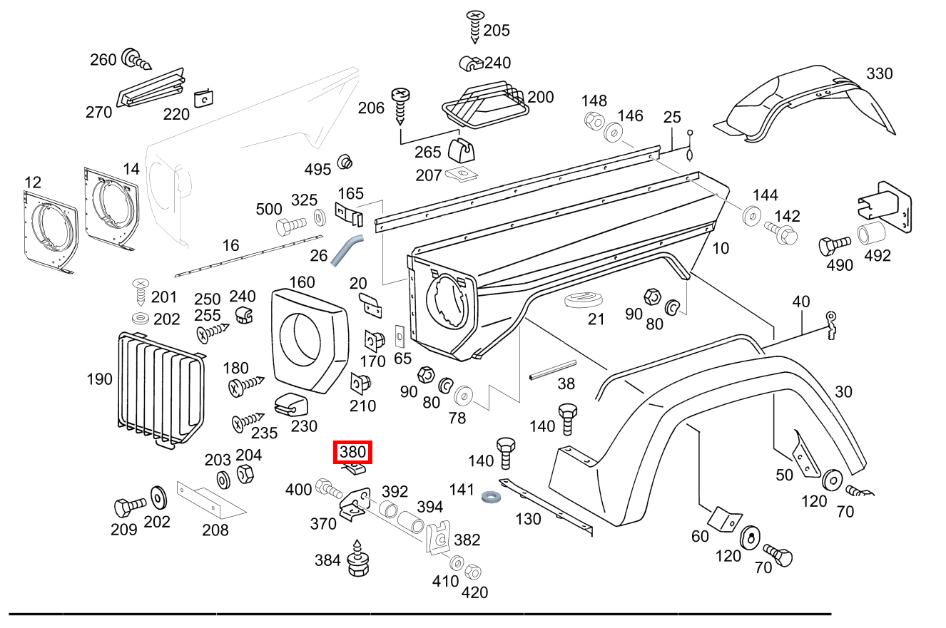 Clipsmutter G 300 CDI/4X4/3428 Lang 461 Clipsmutter G 300 CDI/4X4/3428 Lang 461