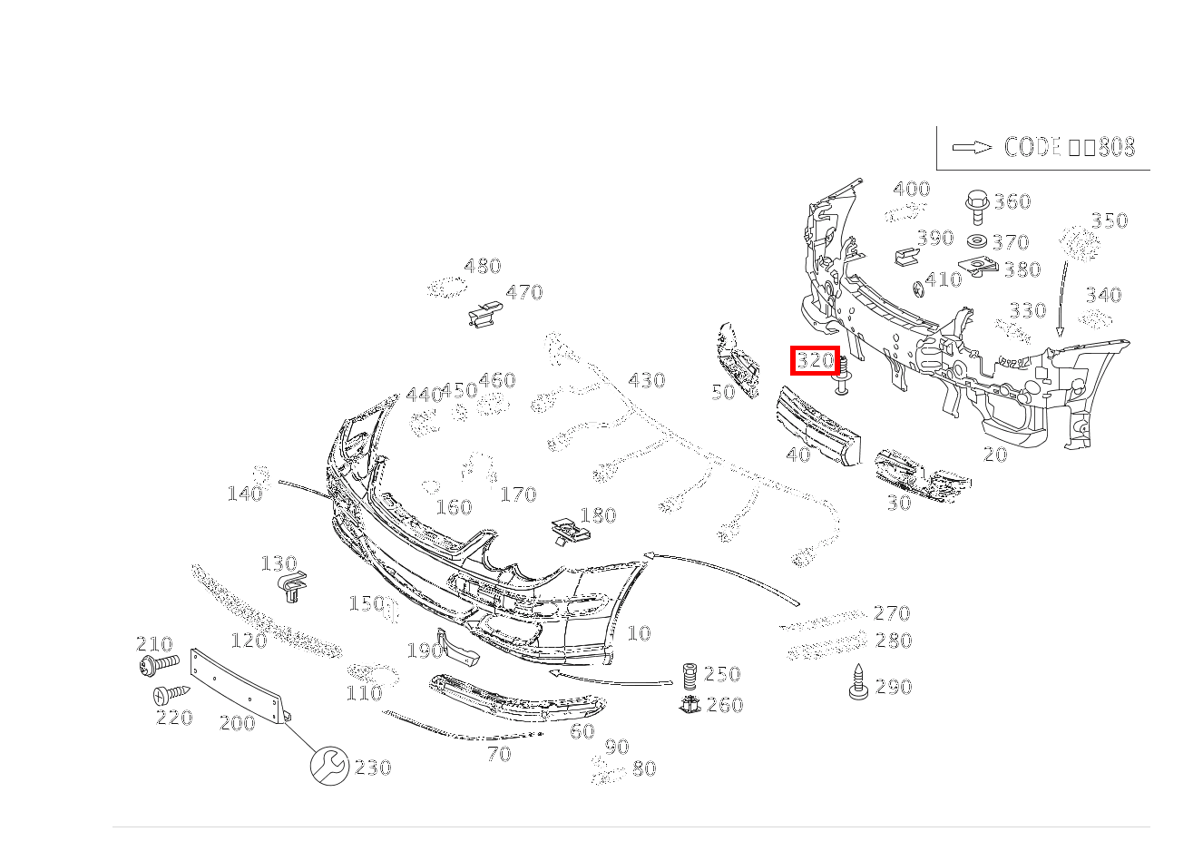Spreizniet BEFESTIGUNG VERKLEIDUNG AN INNENTEIL C 320 Sportcoupé 203