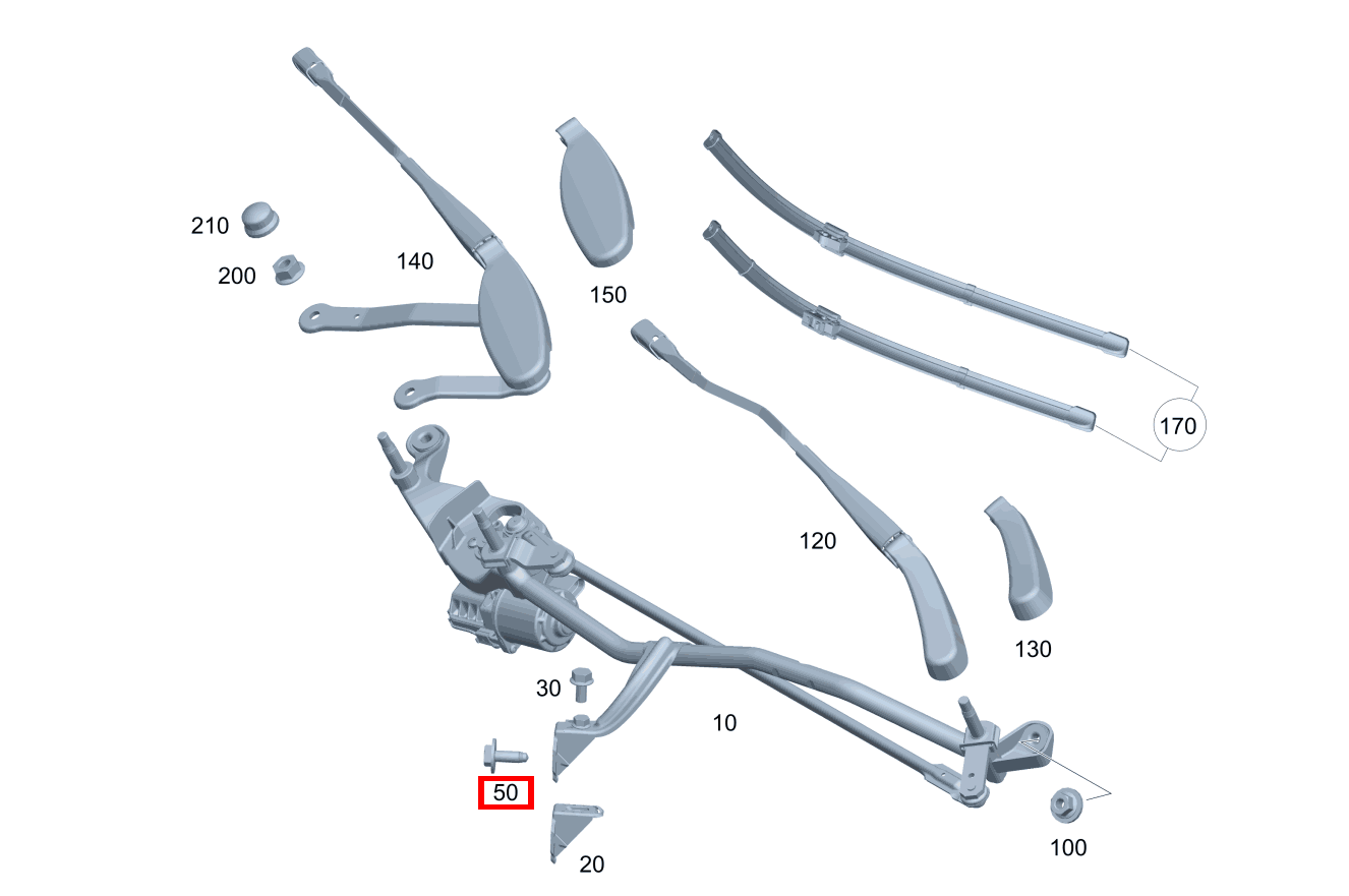 Sechskantschraube Wischeranlage an Trennwand; M8X20 Mercedes-AMG CLS 53 4MATIC+ 257