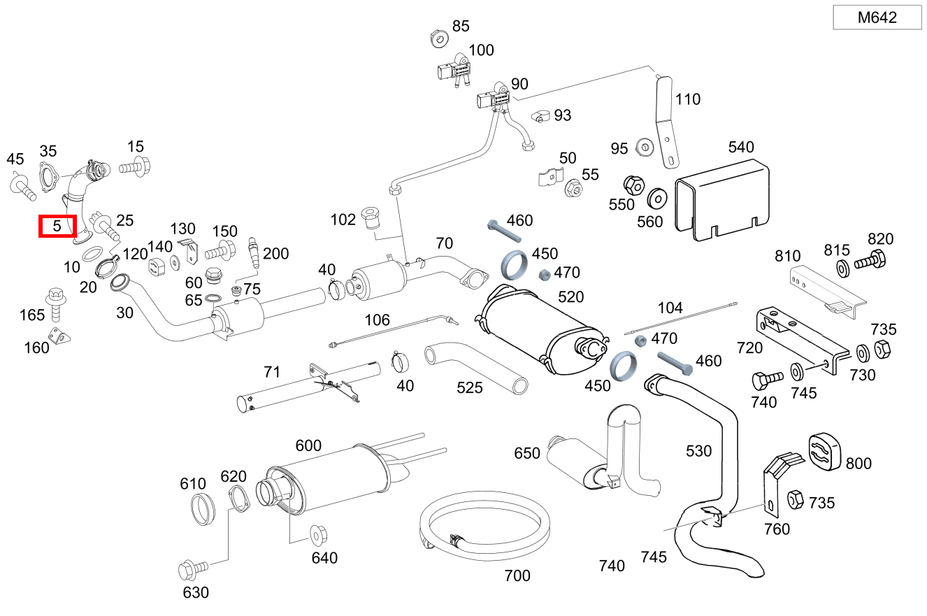ABGASZW.ROHR An Abgasturbolader G 300 CDI/4X4/3428 Lang 461 ABGASZW.ROHR An Abgasturbolader G 300 CDI/4X4/3428 Lang 461