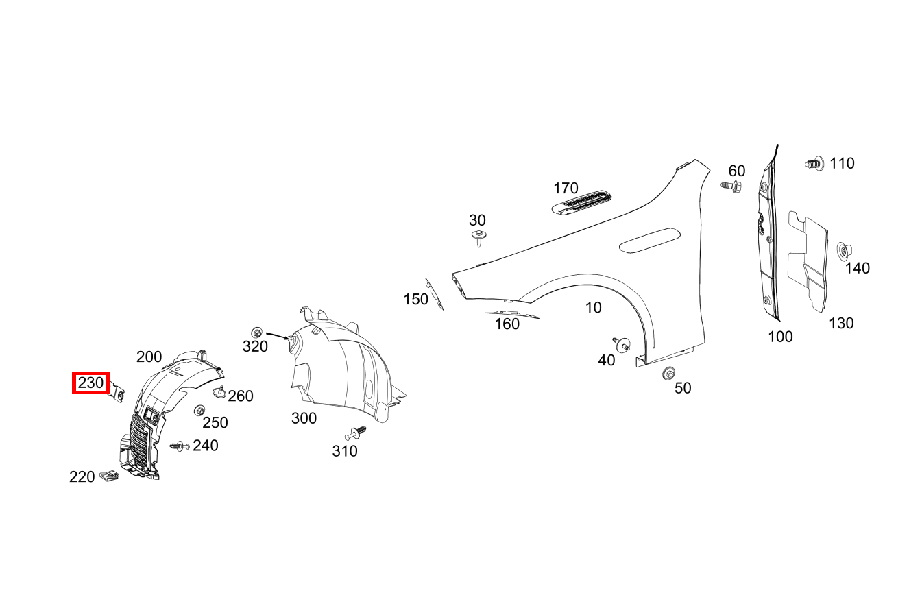 Wartungsklappe Rechts vorn Mercedes-AMG GT 63 S E PERFORMANCE 290