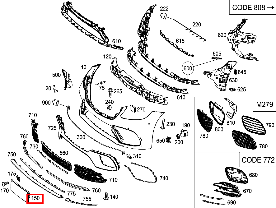 Kennzeichenblende S500 L 222 Kennzeichenblende S500 L 222