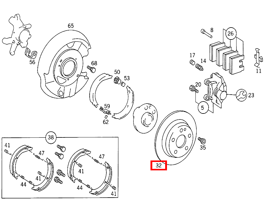Bremsscheibe E 300 Turbodiesel T-Limousine 124 Bremsscheibe E 300 Turbodiesel T-Limousine 124