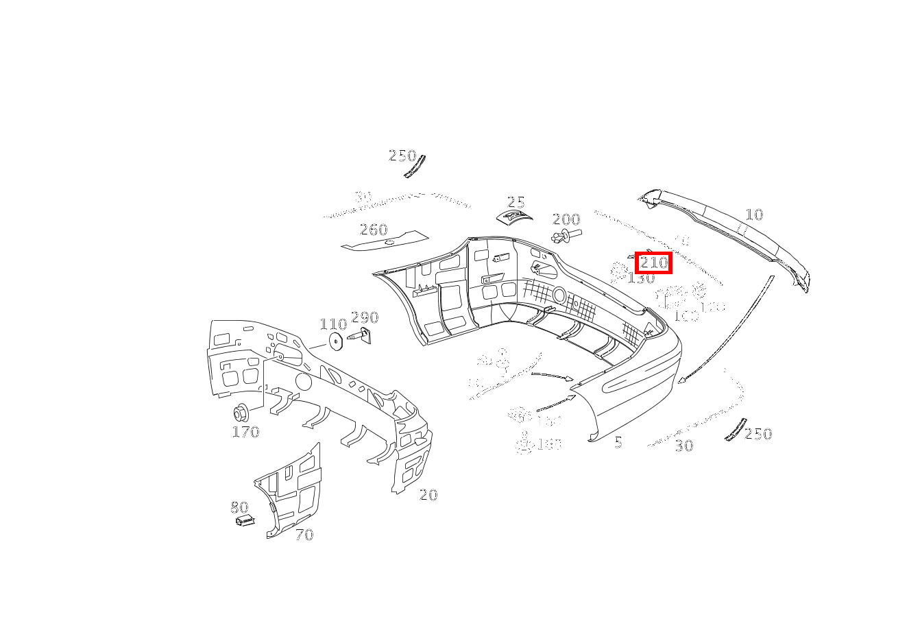 FANGBAND SICHERUNG KLAPPE ABSCHLEPPHAKEN CLK 63 AMG Cabriolet 209