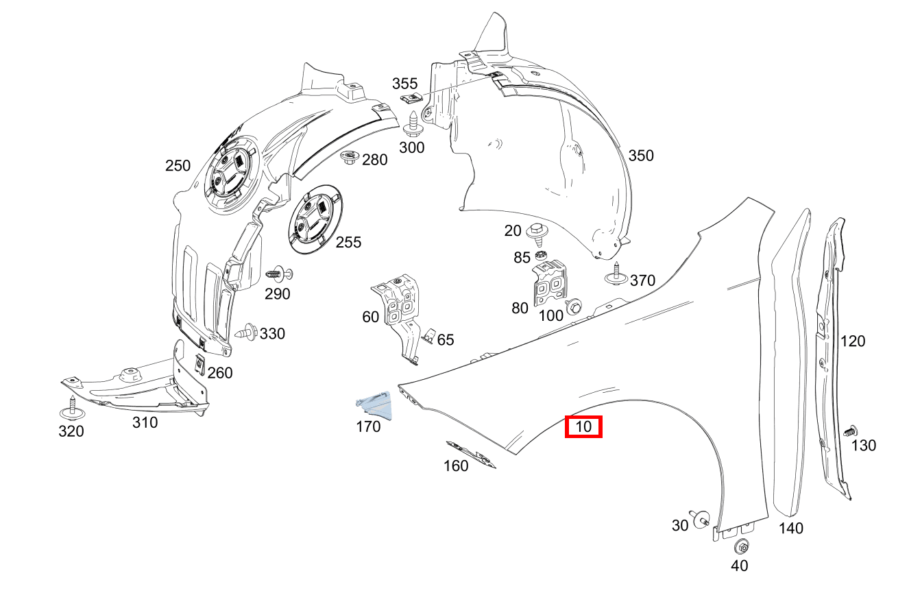 Kotflügel Vorne Links A 200 Limousine 177 Kotflügel Vorne Links A 200 Limousine 177