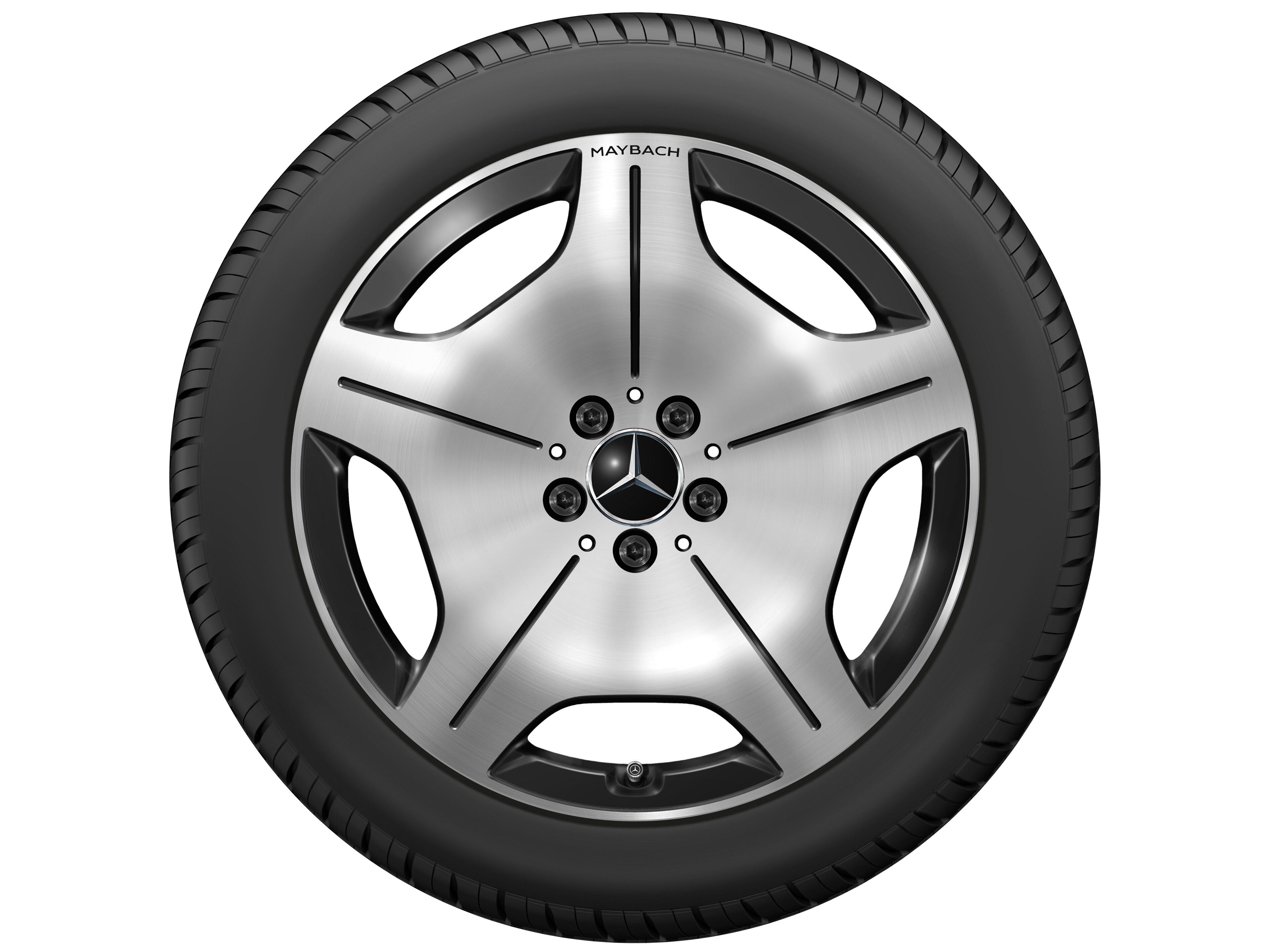 5-Loch-Rad, 19 Zoll, 8,5 J x 19 ET 31,5, schwarz, glanzgedreht