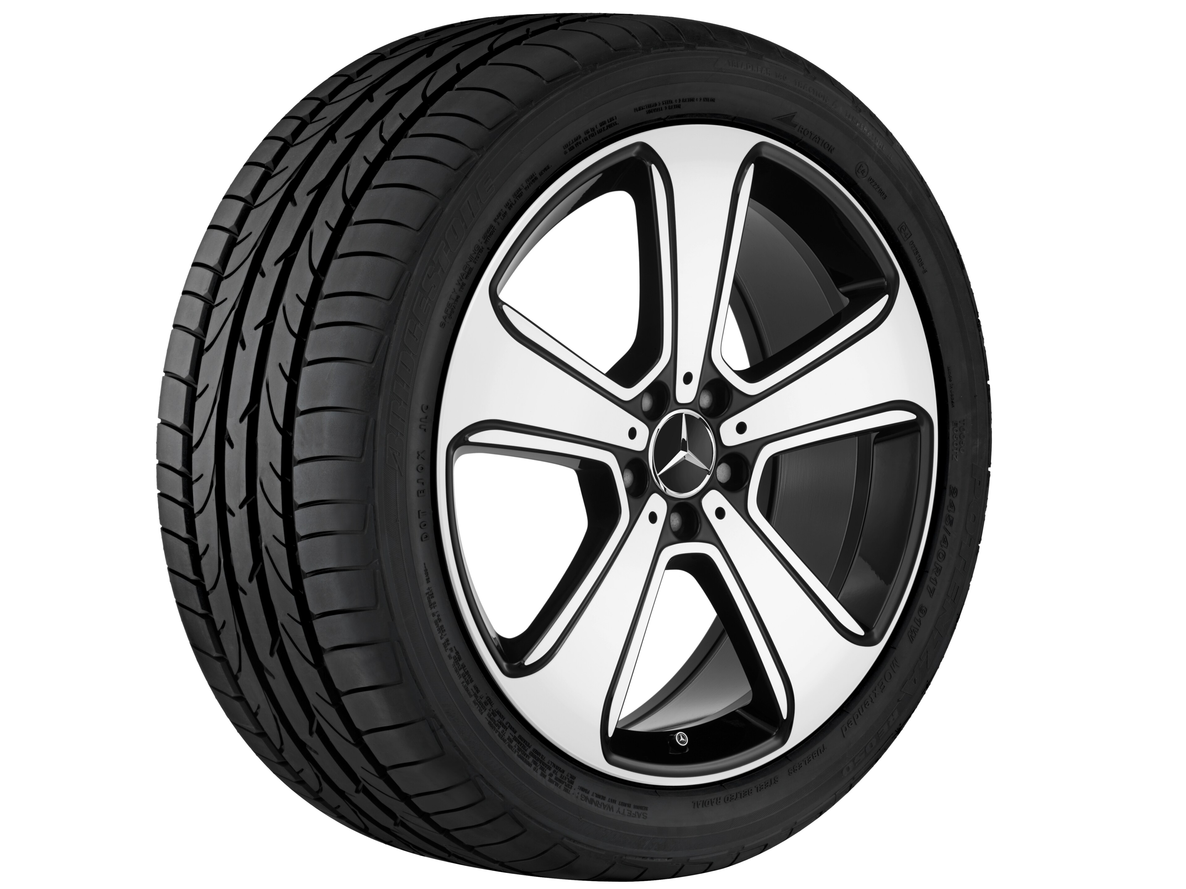 5-Speichen-Rad, 43,2 cm (17 Zoll), glanzgedre
