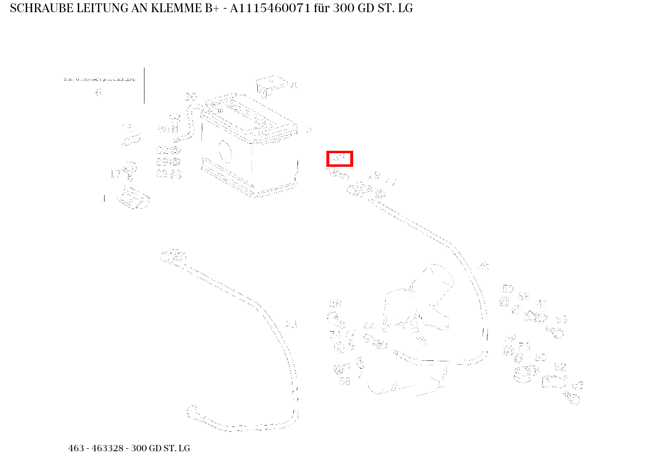 Schraube LEITUNG AN KLEMME B+ 300 GD ST. LG 463 Schraube LEITUNG AN KLEMME B+ 300 GD ST. LG 463