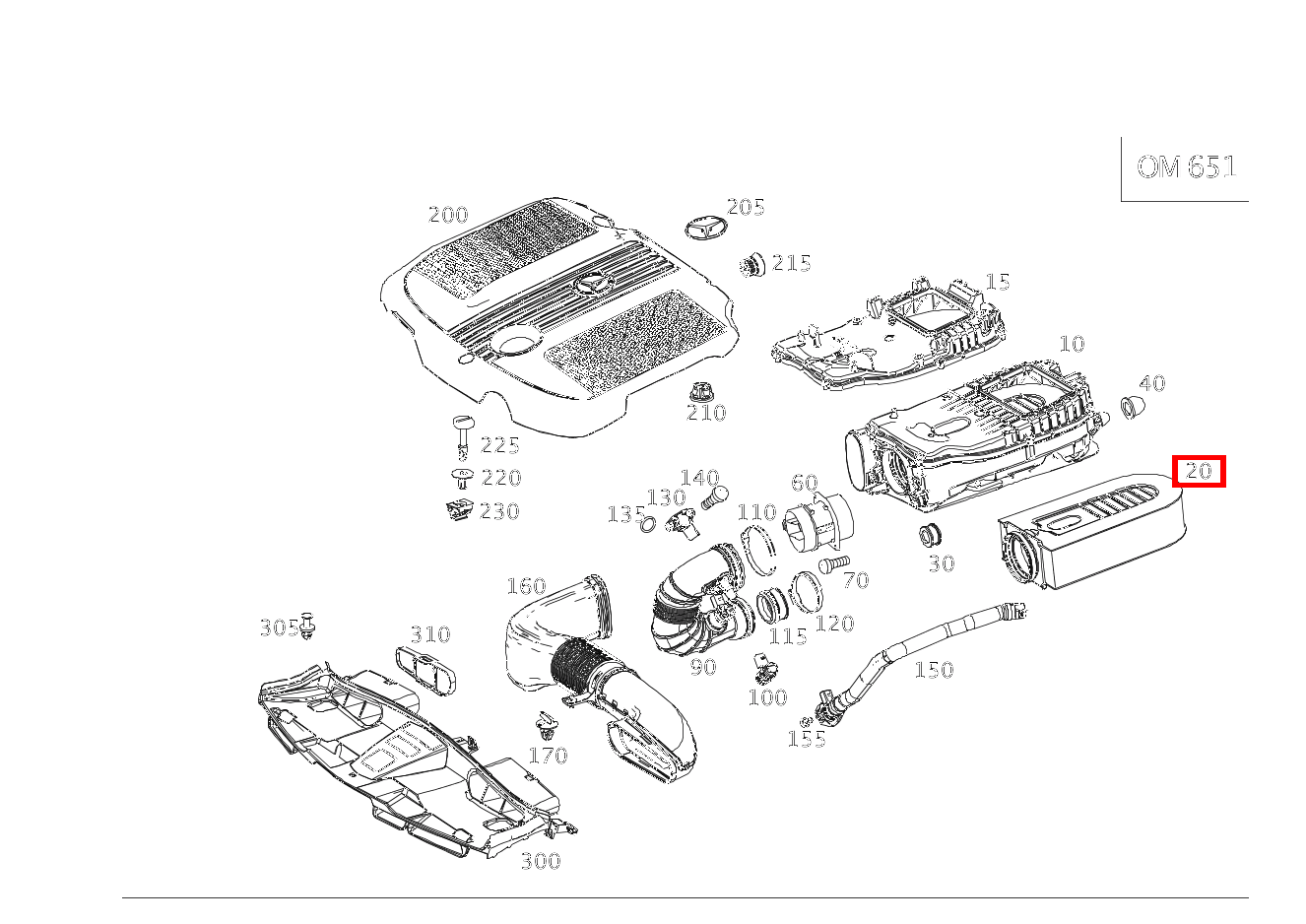Luftfiltereinsatz E250CDI 4M BE 212