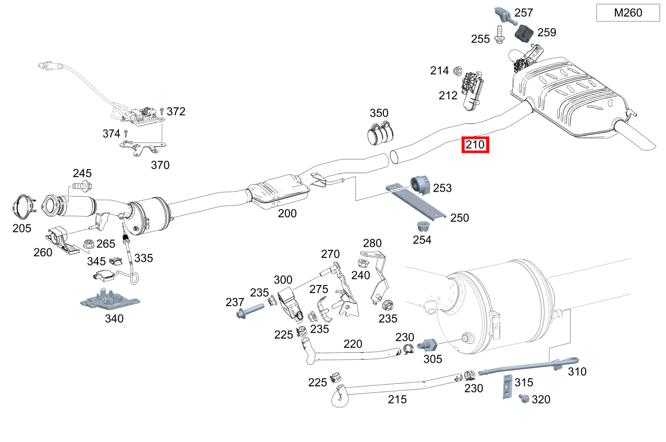 Abgasanlage Hinten B 220 4MATIC 463 Abgasanlage Hinten B 220 4MATIC 463