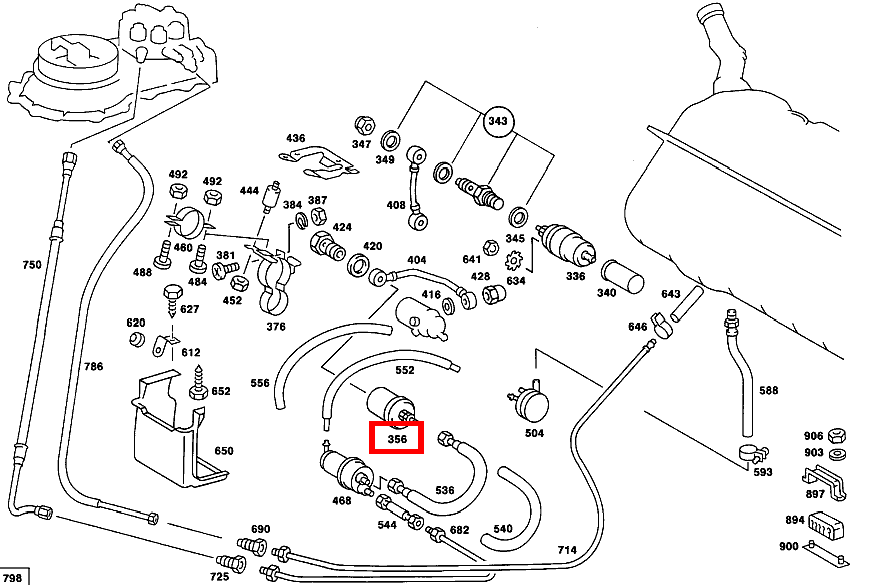 Kraftstofffilter 450 SEL 6.9 116 Kraftstofffilter 450 SEL 6.9 116