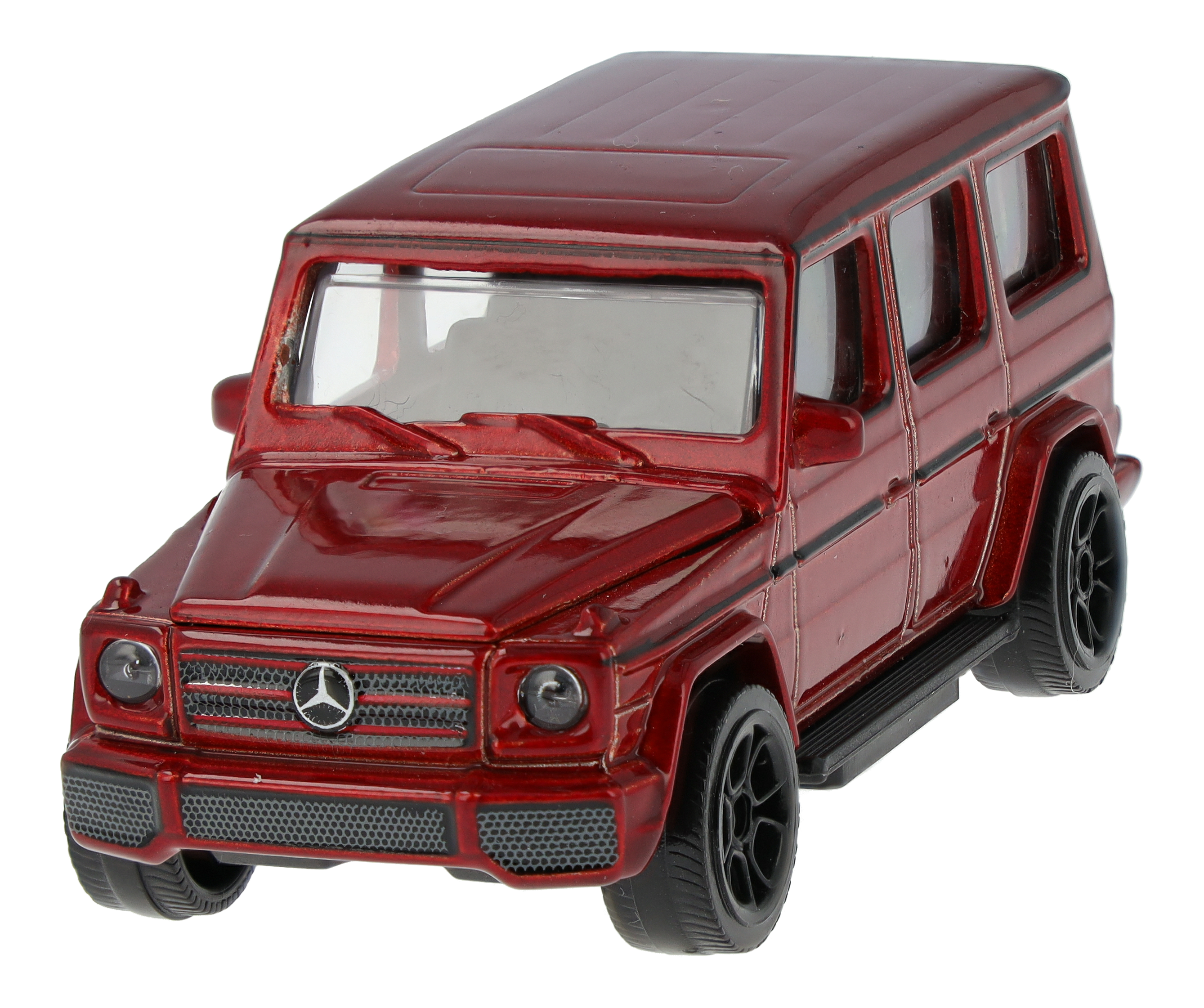 G-Klasse, Geländewagen, AMG Line, W463 hyazinthrot, Majorette, 7,62 cm (3 Zoll)