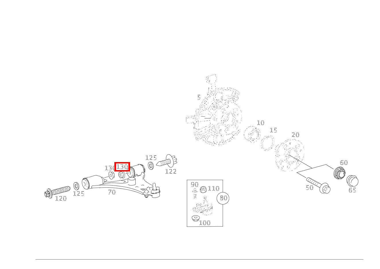 Mutter QUERLENKER AN INTEGRALTRAEGER RECHTS; M14X1.5 B 180 246