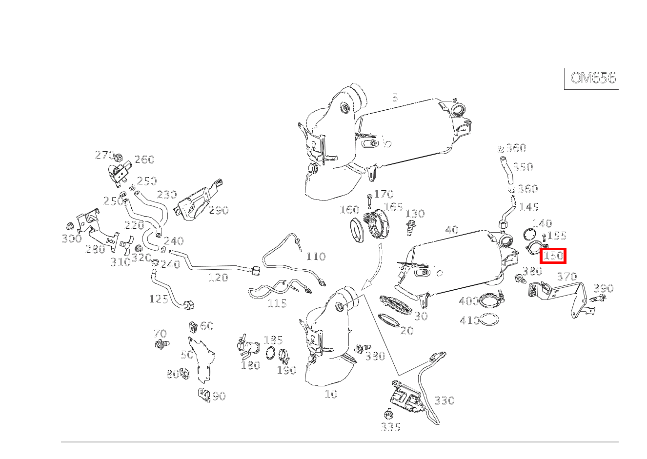 Rohrschelle Abgasanlage Zwischen Partikelfilter und Abgasrückführleitung CLS 400 d 4MATIC 257 Rohrschelle Abgasanlage Zwischen Partikelfilter und Abgasrückführleitung CLS 400 d 4MATIC 257