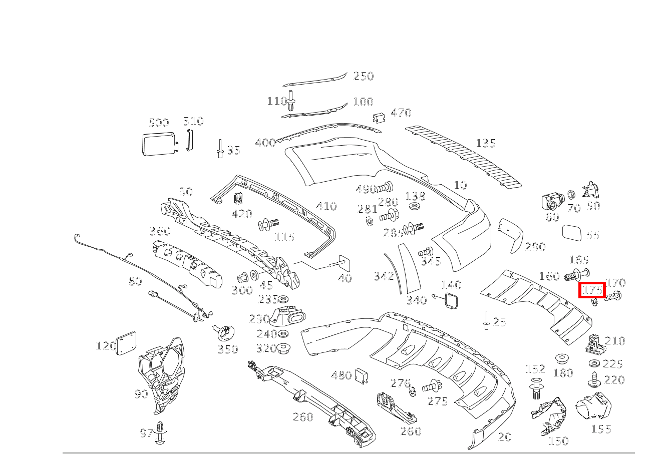 ISOLIERPLATTE Abdeckung an Stoßfänger GL 500 4MATIC Off-Roader 164