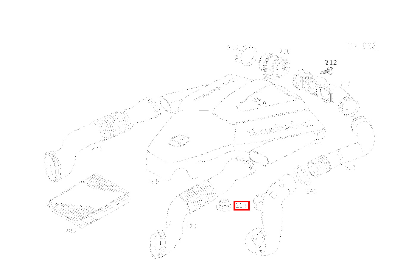 Elastomerlager BEFESTIGUNG LUFTFILTER S 400 L CDI 220 Elastomerlager BEFESTIGUNG LUFTFILTER S 400 L CDI 220