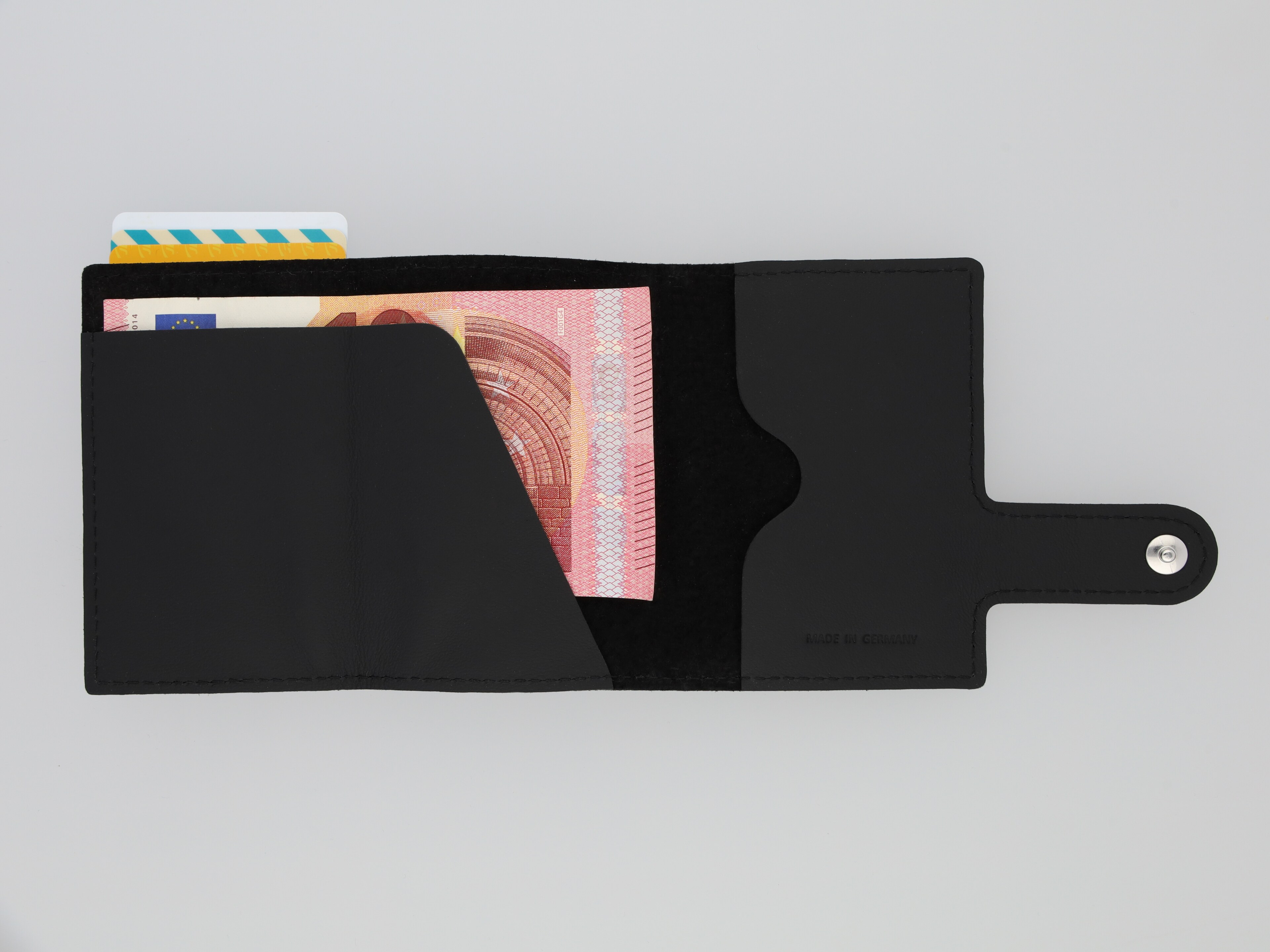 Mercedes-Benz - Mini-Geldbörse schwarz, Rindleder