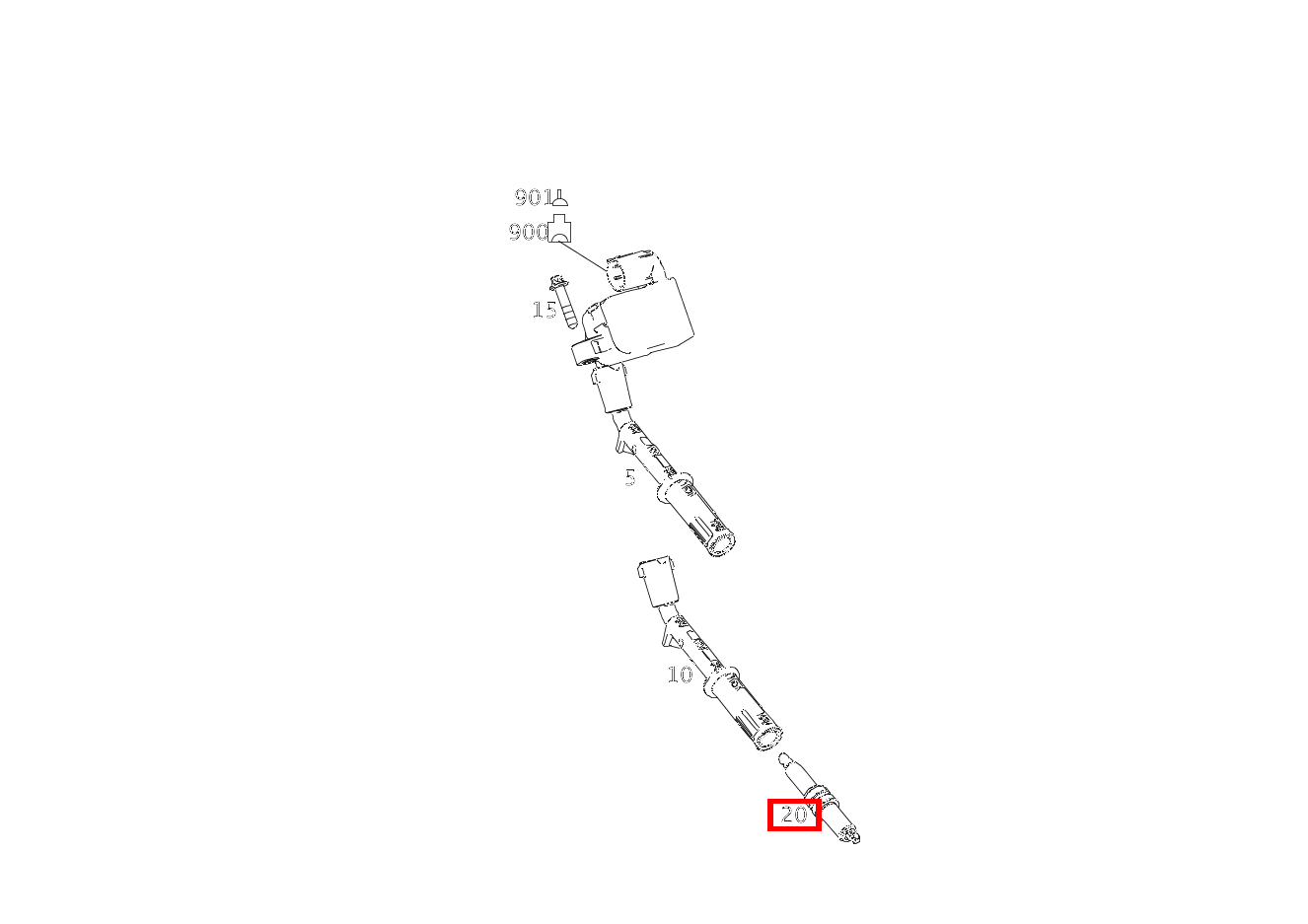 Zündkerze Zylinderkopf links SLK55 AMG 172
