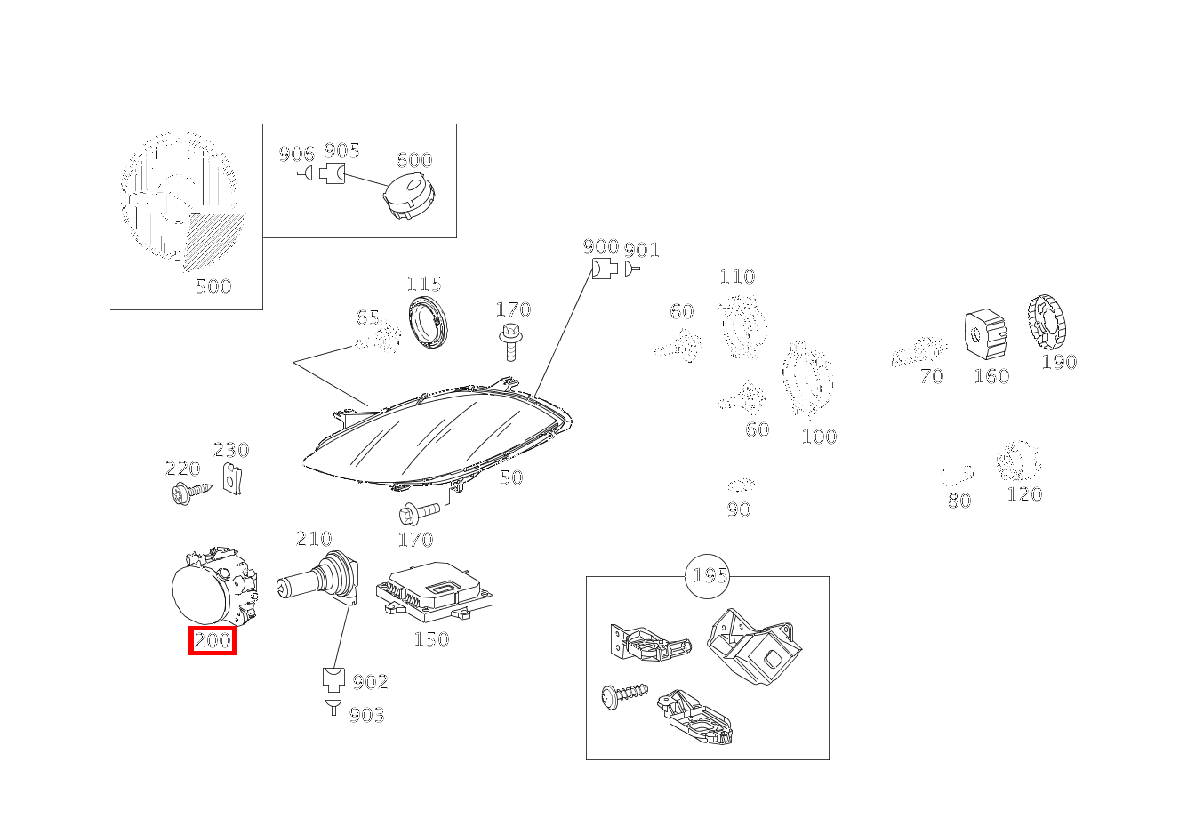 Nebelscheinwerfer RUNDE AUSFUEHRUNG, RECHTS A 200 TURBO COUPE 169 Nebelscheinwerfer RUNDE AUSFUEHRUNG, RECHTS A 200 TURBO COUPE 169