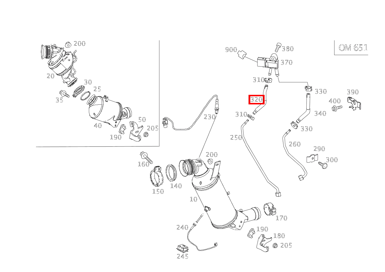 Abgasschlauch C250CDI BE C 204 Abgasschlauch C250CDI BE C 204
