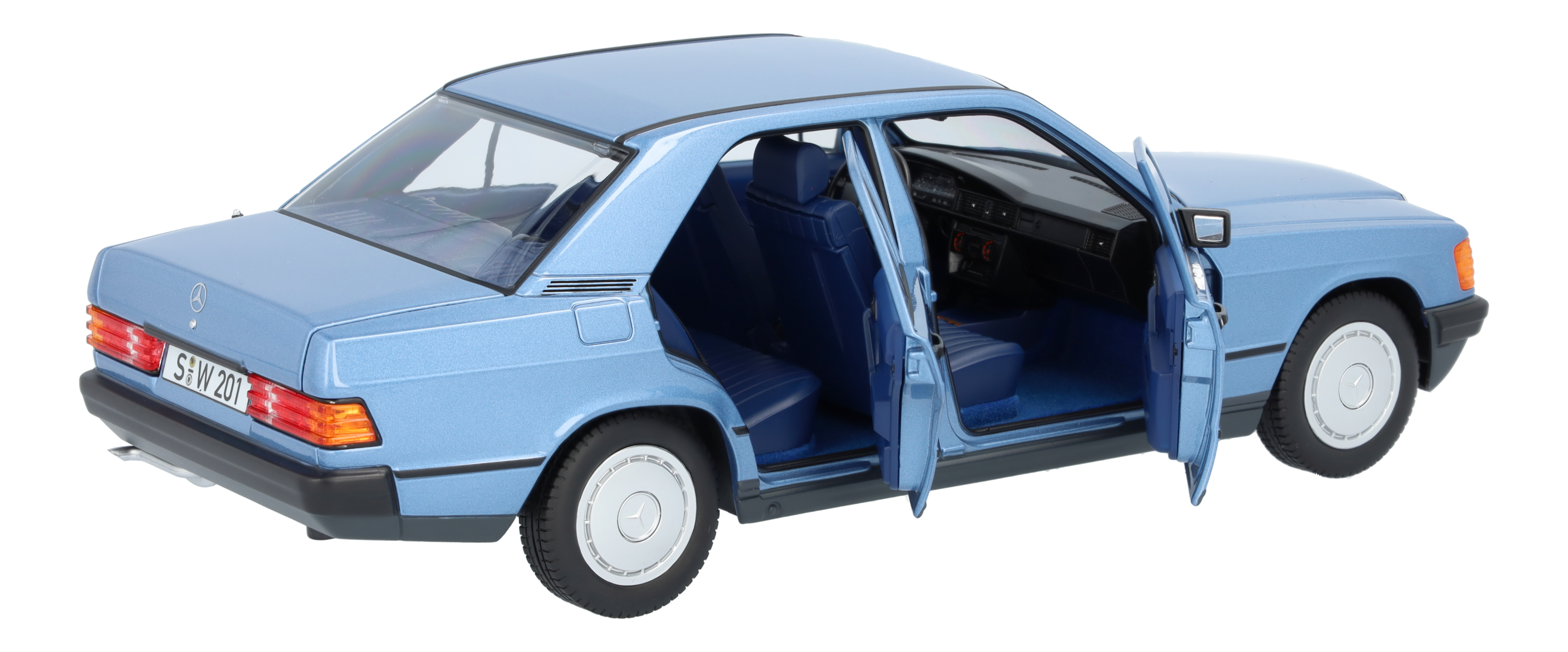 Mercedes-Benz - 190 E W 201 (1982-1988) horizontblau, Norev, 1:18