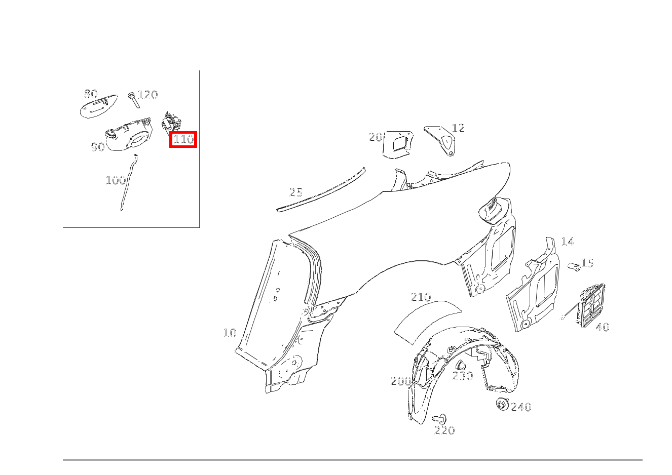 ZENTRALVERRIEGEL.STELLER ZENTRALVERRIEGELUNG TANKKLAPPE Mercedes-AMG GT Roadster 190