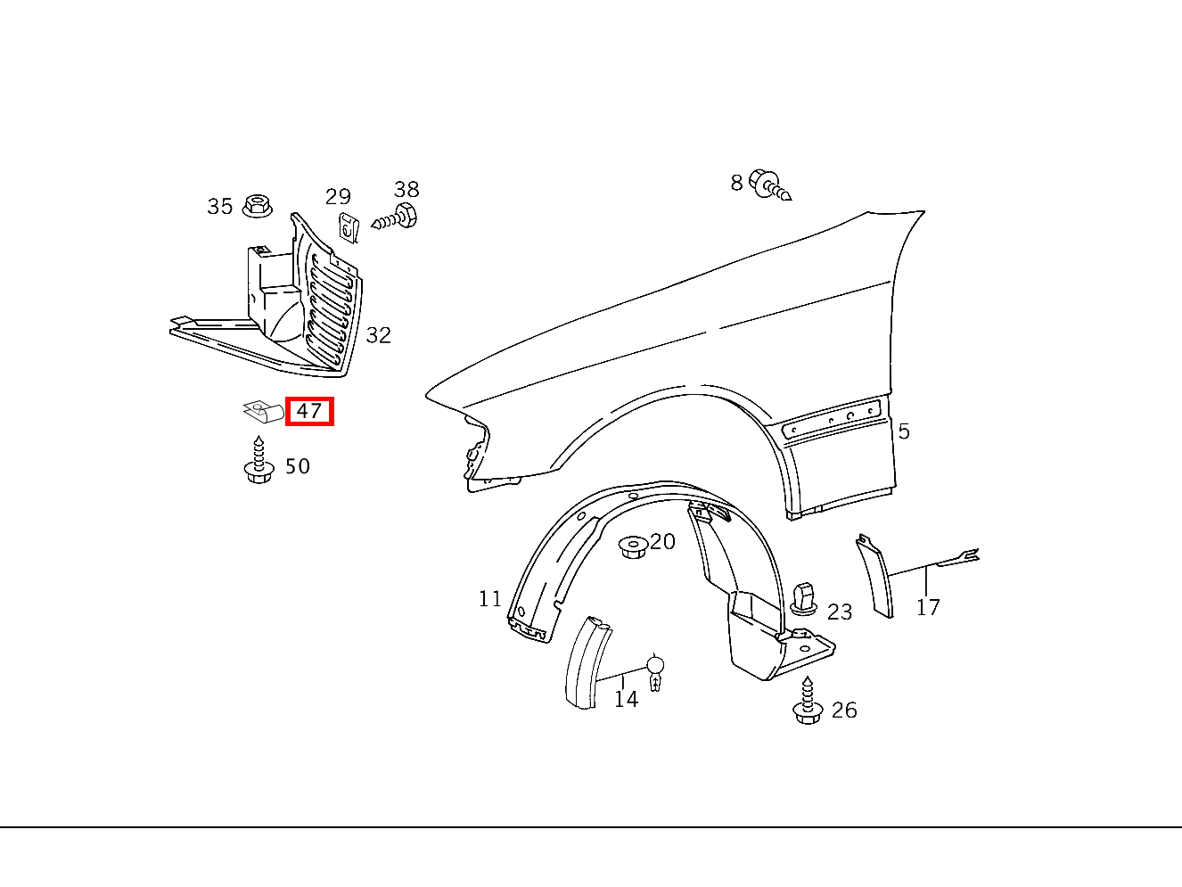 CLIPSMUTTER BLECHSCHRAUBE ABDECKUNG AN STOSSFAENGER VORN C 200 T CDI 202 CLIPSMUTTER BLECHSCHRAUBE ABDECKUNG AN STOSSFAENGER VORN C 200 T CDI 202