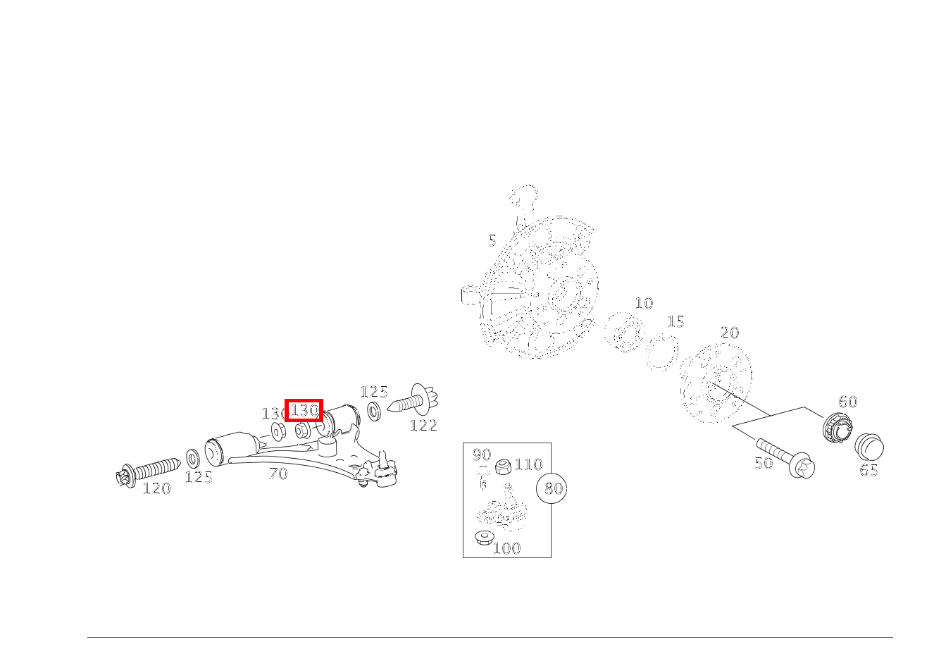 Mutter QUERLENKER AN INTEGRALTRAEGER RECHTS; M14X1.5 A 200 TURBO COUPE 169