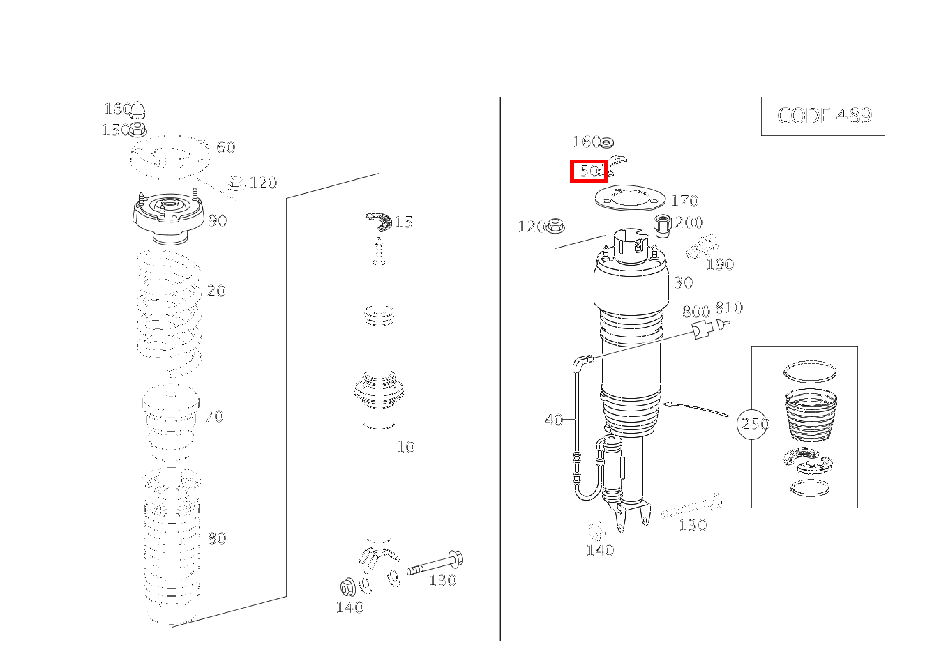 Unterlegplatte Luftfederung E 280 T 4-MATIC 211 Unterlegplatte Luftfederung E 280 T 4-MATIC 211