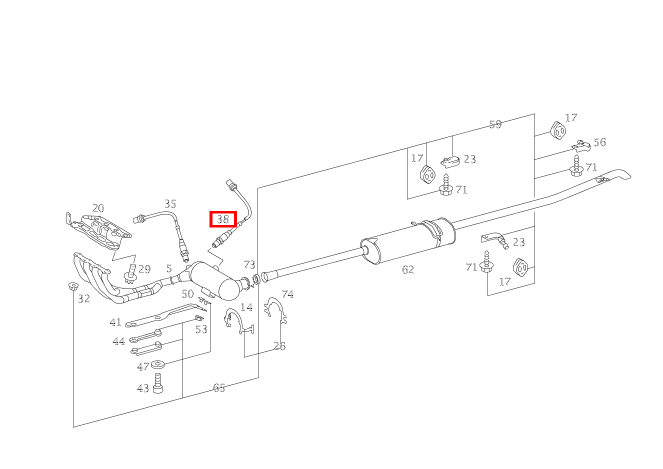 Lambdasonde IN KATALYSATOR NACH MONOLIT L=400 MM G3/1 Vaneo 1.6 TREND 414 Lambdasonde IN KATALYSATOR NACH MONOLIT L=400 MM G3/1 Vaneo 1.6 TREND 414