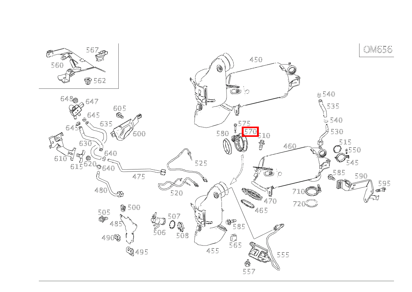 Rohrschelle Abgasanlage Katalysator an Turbolader S 400 d 4MATIC Limousine lang BCA 222 Rohrschelle Abgasanlage Katalysator an Turbolader S 400 d 4MATIC Limousine lang BCA 222