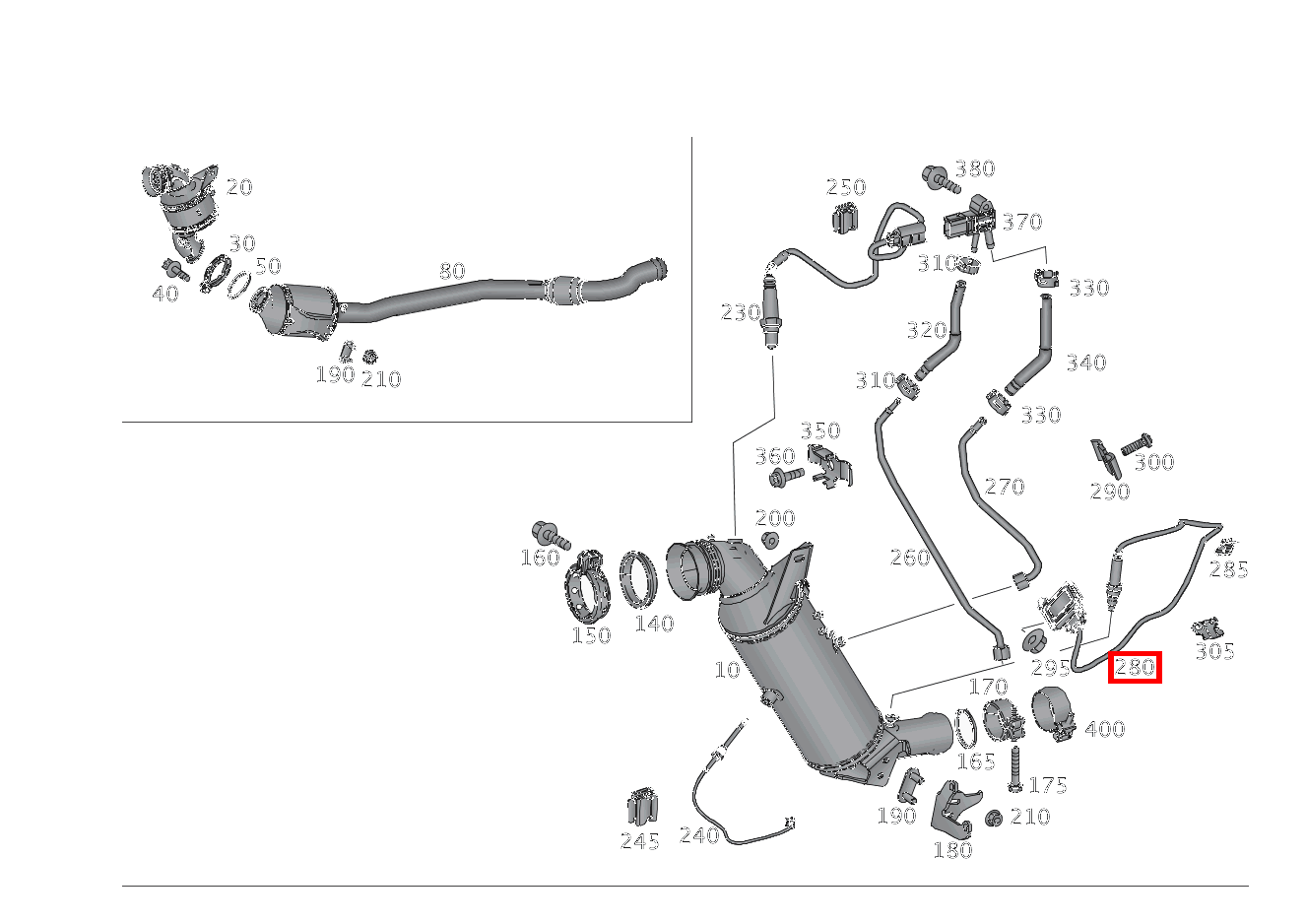 Nox-Sensor Nach Katalysator SLK/SLC 250 B /D 172