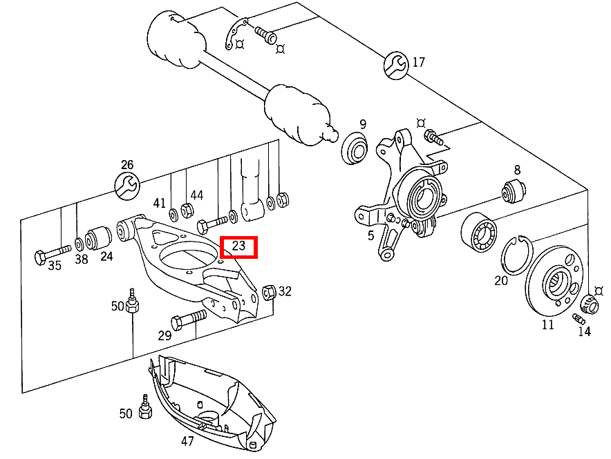 Federlenker LINKS UND RECHTS für E-Klasse 210 kaufen 
