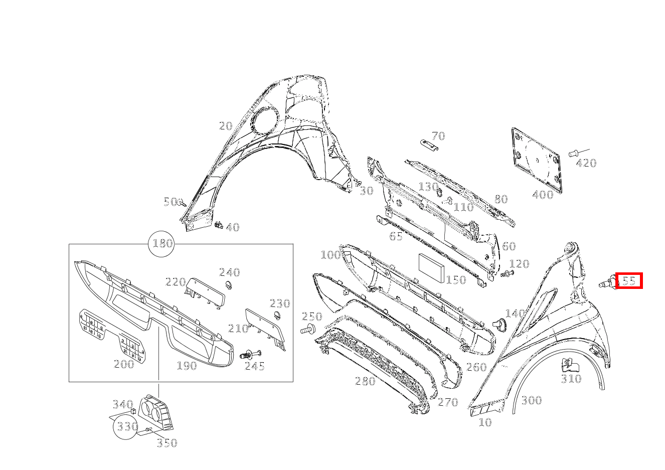 Linsenkopfschraube M Bund KOTFLUEGEL UND HECKMITTELSTUECK AN KAROSSERIE fortwo coupé mhd 52 kW 460