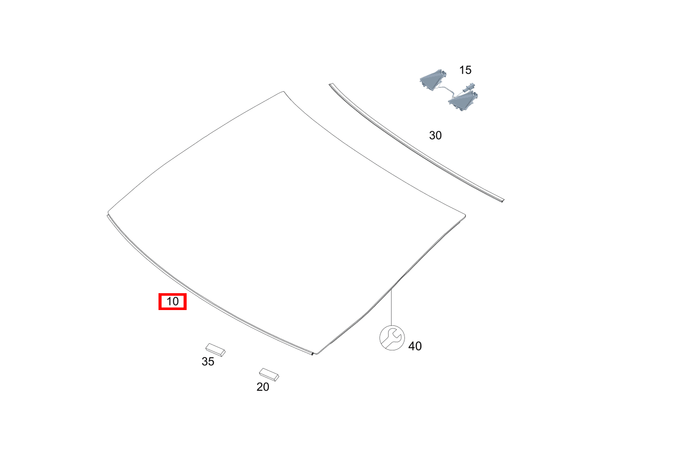 Windschutzscheibe Mercedes-AMG GT 43 4MATIC+ BCA 290