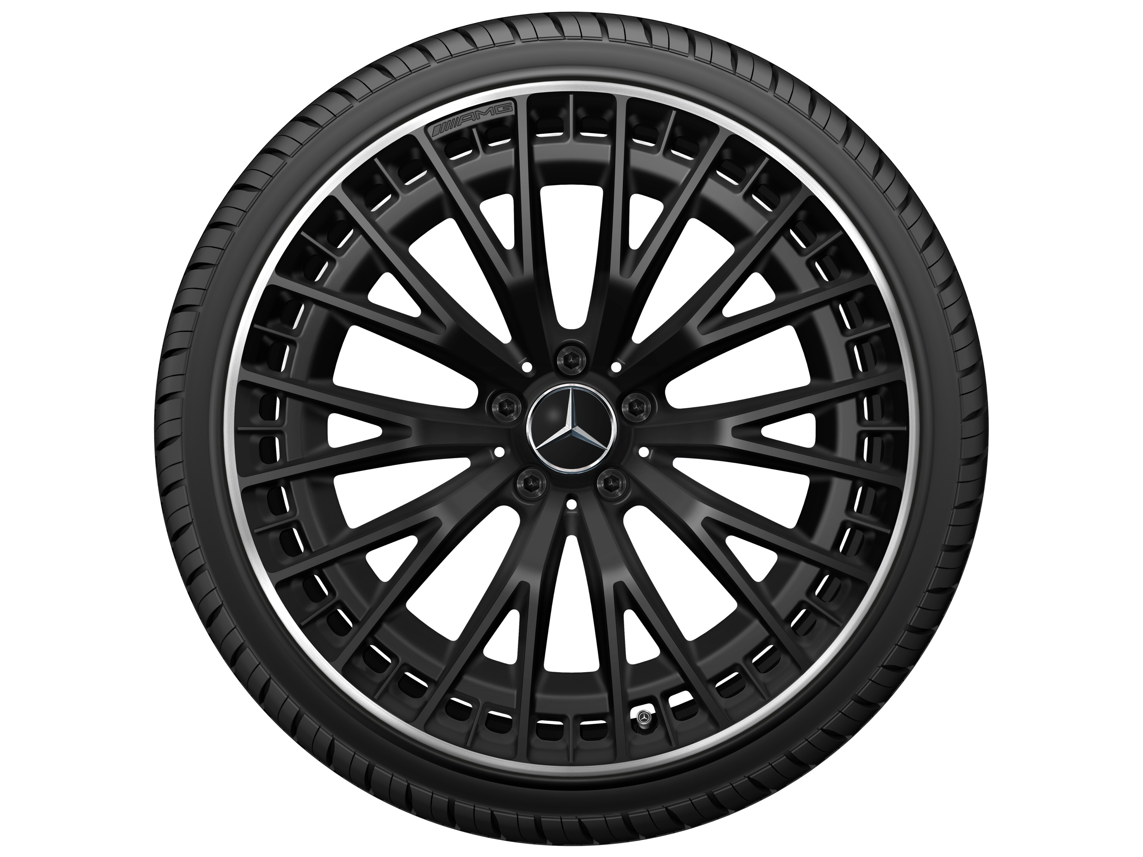 Mercedes-Benz - AMG Vielspeichen-Rad, 21 Zoll, 10,5 J x 21 ET 67, schwarz matt