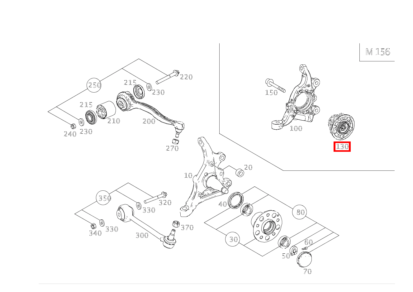 Vorderradnabe KOMPLETT C63AMG BlackSeries 204