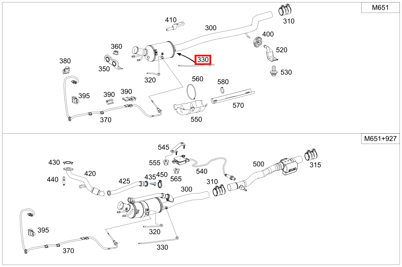 Druckleitung Lang, nach Partikelfilter CLA 200 Shooting Brake d 117