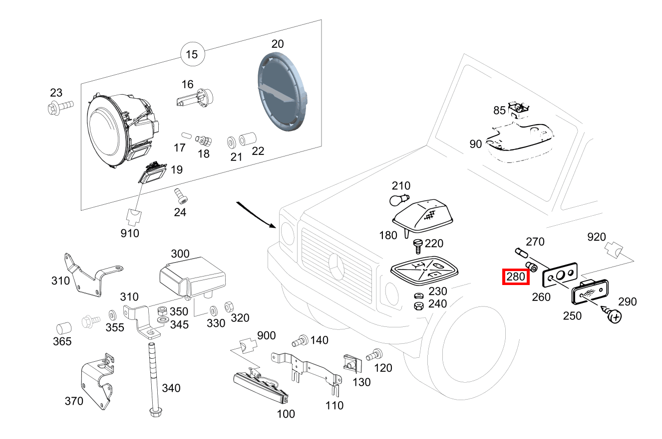 Dübel SEITENMARKIERUNGSLEUCHTE RECHTS G3504X42850 463 Dübel SEITENMARKIERUNGSLEUCHTE RECHTS G3504X42850 463