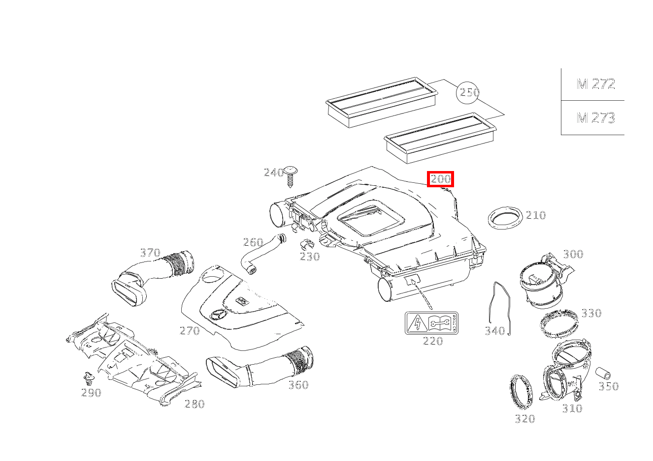 Luftfilter E350CGI BE CA 207