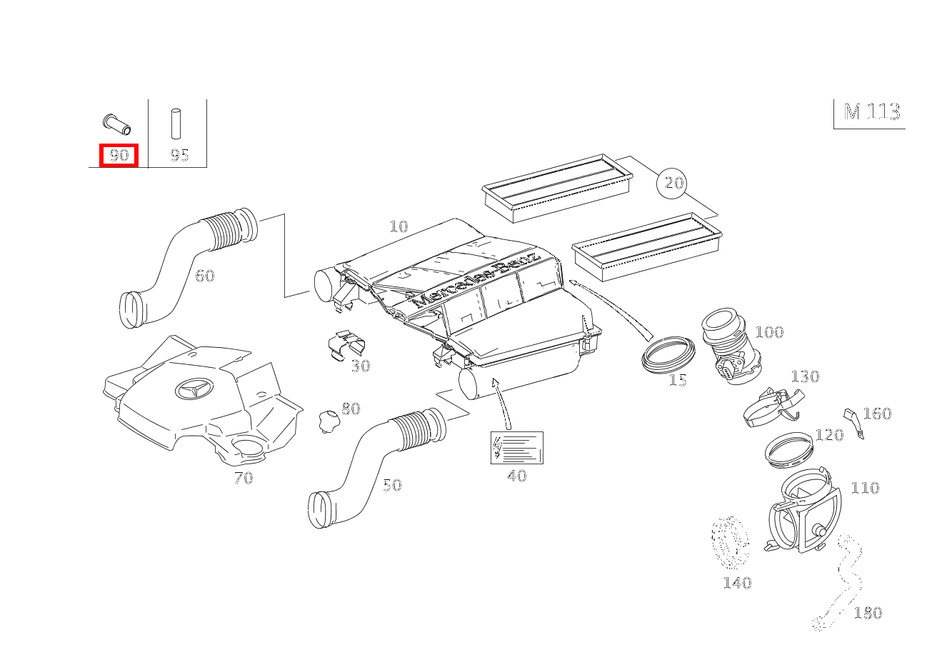 Schutzkappe AN SAUGROHR R 500 L 251