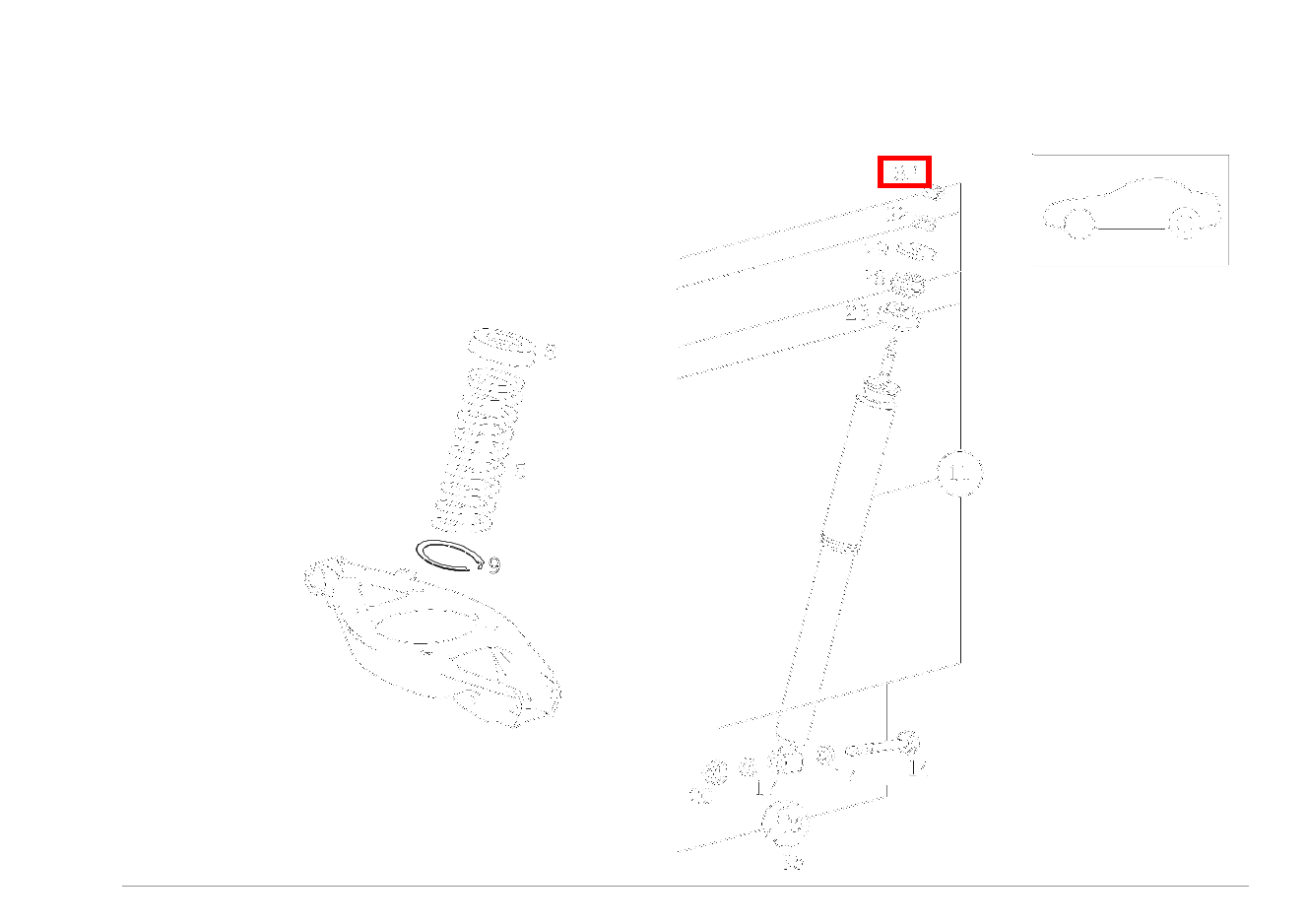 Sechskantmutter STOSSDAEMPFER AN RAHMEN; M10X1 SLK230 170 Sechskantmutter STOSSDAEMPFER AN RAHMEN; M10X1 SLK230 170
