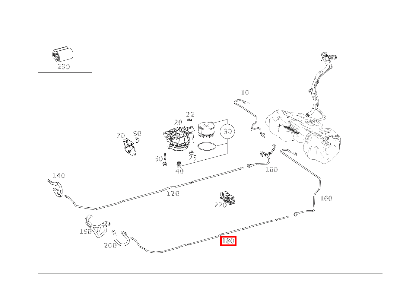 Kraftstoff-Rücklaufleitung RUECKLAUF CLS 400 d 4MATIC 257