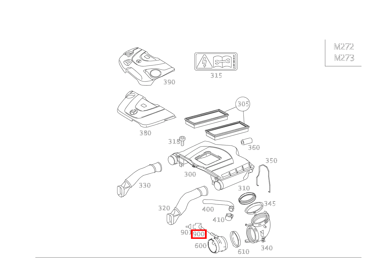 Kupplungsgehäuse LUFTMASSENMESSER B2/5; 5 PIN MLK 1.2 S 550 Limousine lang BCA 221 Kupplungsgehäuse LUFTMASSENMESSER B2/5; 5 PIN MLK 1.2 S 550 Limousine lang BCA 221
